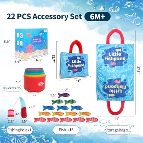 Baby Montessori Sensory Toy 6-18 Months, Ocean Soft Cloth Activity Toy - Thumbnail 5