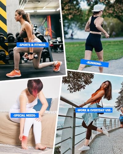 Aoliks Compression Running Socks for Women Men,Ankle Athletic Plantar Fasciitis Socks 6 Pairs - Thumbnail 5