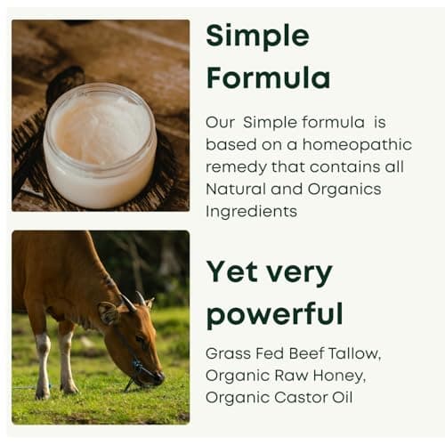 Florida Barn - Tallow Honey Balm, 2 oz, Organic Raw Honey & Castor Oil, Grass-Fed Beef Tallow, All-Natural Moisturizer for Dry and Sensitive Skin, Soothing Body and Face Cream - Thumbnail 4
