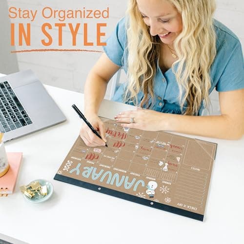 Hadley Designs Large Teacher Desk Calendar 2026-2027 - Desktop Calendar 2026, 18-Month Desk Calendars for Home, Office & Classroom, Cute Classroom Must Haves, Teacher Appreciation Gifts - Thumbnail 2