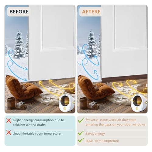 【2026 New Upgrade】 Wide Silicone Weather Stripping Door Seal with Strong Adhesive 3" x 17 ft, Draft Stopper Tape for Door Frame, Side and Bottom Gaps Strip for Glass Shower, Black - Thumbnail 3