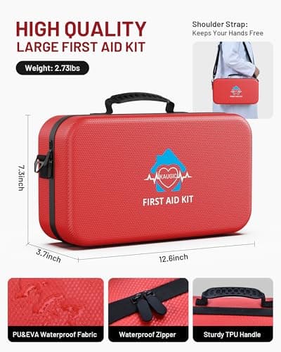 500 Pcs First Aid Kit for Travel/Camping/Businesses/Home/Car, Waterproof Emergency Kit for Hiking, Sports, Truck, Office, Vehicle & Outdoor Emergency Supplies, Well-Organized Home Travel Essentials - Thumbnail 3
