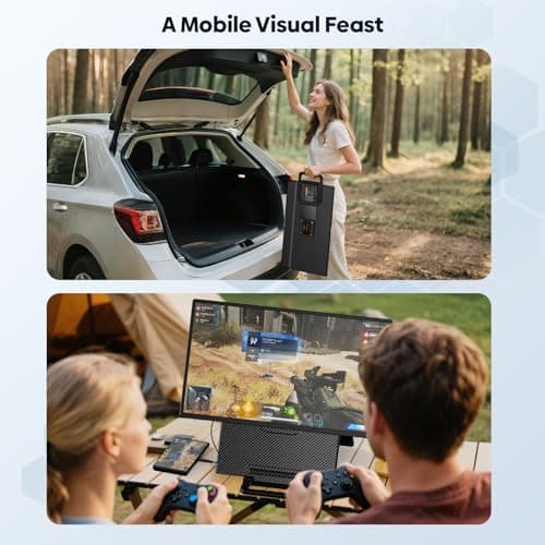 24" Large Portable Monitor Laptop Screen Extender 1080P FHD 100HZ IPS, Travel Monitor for Work Home Gaming, Landscape & Portrait Display, Compatible with Wins/Mac/Linux & MINI PC/PS5/Smart Phone - Thumbnail 4