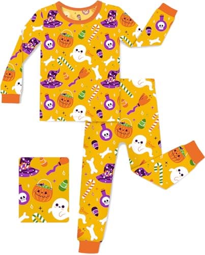 babee Reshinee Bamboo Viscose Toddler Girls Kids Pajama Sets 12-18M Snug fit Long-Sleeve Softness Sleepwear Pjs 2pcs Jammies - Image 1