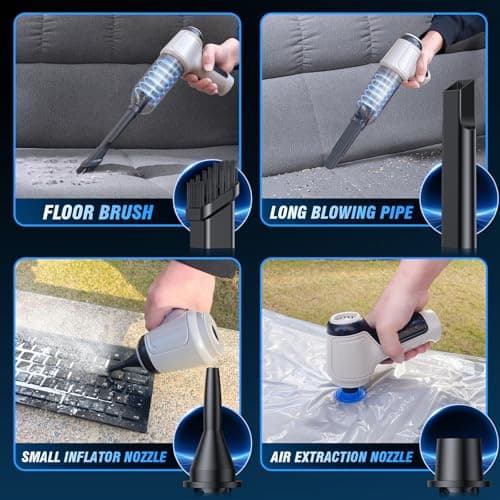 IHE Car Vacuum Cleaner, 15000Pa Handheld Cordless Rechargeable Wet & Dry Vacuum, 120W High Power for Car, Pet, Home, Office Cleaning, Washable HEPA Filter, Multi-Nozzles 01 - Thumbnail 6