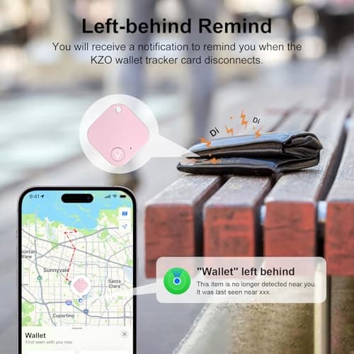 Bluetooth Tracker Tag with Extra Battery, Work with Apple Find My (iOS Only, Not for Android), Item Finder for Keys, Backpack, Suitcase, Wallet, Luggage, Black (Colorful, 4 Pack) - Thumbnail 4