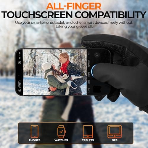 rivmount Winter Gloves 3M Warm Cold Weather Ski Snow for Men Women, Thermal Waterproof Touchscreen Windproof, Suitable for Running, Driving, Cycling, Hiking, Outdoor Sports, Daily Work - Thumbnail 4