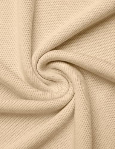 GKBK Ribbed Short Sleeve Tops for Women Crew Neck Fitted Tight Shirts Layering Top Basic Tee Tshirts Cute Summer Tops Casual Spring Clothes Outfits 2026 Trendy Beige - Thumbnail 2