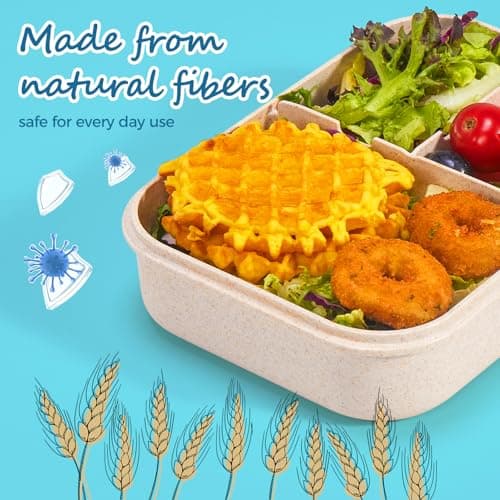 MISS BIG® Bento Lunch Box for Kids, 1150ml, 3 Compartments, White - Thumbnail 4
