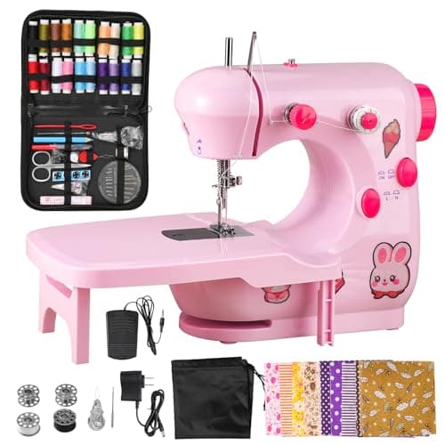 Mini Sewing Machine for Beginners First: Small Easy Sewing Machines Portable Simple for Beginning with Extension Table - Image 1