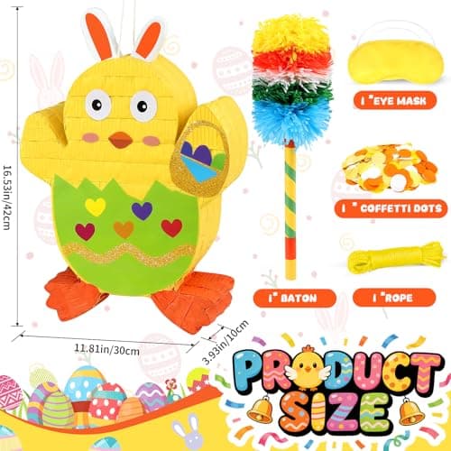 Easter Baby Chick Pinata Adorable Egg Shell Design for Easter Theme Party Perfect for Celebrations and Delightful Pinata Fun - Thumbnail 5