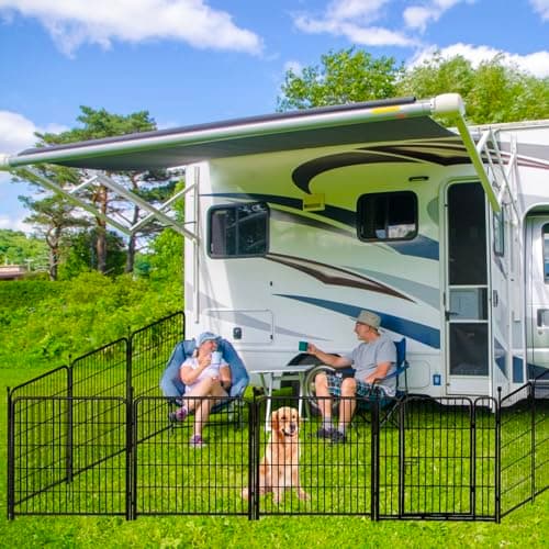 ADAVIN Garden Fencing 36 Inch High, Low Threshold Door, 10 Panels Total 22.1 Ft(L), Dog Fence Outdoor for Yard, Animal Barrier Fence, Fencing for Garden Beds, Pet Fences, Garden Fence Border. - Thumbnail 6