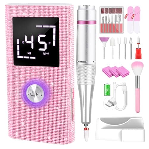 CozyZen Cordless Electric Nail Drill, 45000 RPM Rechargeable Diamond E-File, Portable & Low Noise for Acrylic/Gel Nails, Manicure & Pedicure - Professional & Home Use - Image 1