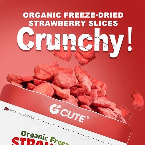 Organic Freeze Dried Strawberries Sliced, 8.5 Oz | 100% Natural Dehydrated Fruit | Dry Strawberry Slices | No Sugar & Additives | Healthy Snack & Topping for Beverages or Recipes | Non-GMO, Vegan - Thumbnail 3