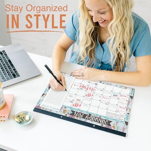 Hadley Designs Large Desk Calendar 2026-2027 - Desktop Calendar 2026, 18-Month Desk Calendars for Home, Office & Classroom, Cute Doodle Classroom Must Haves, Gifts for Coworkers, Teachers & Students - Thumbnail 2