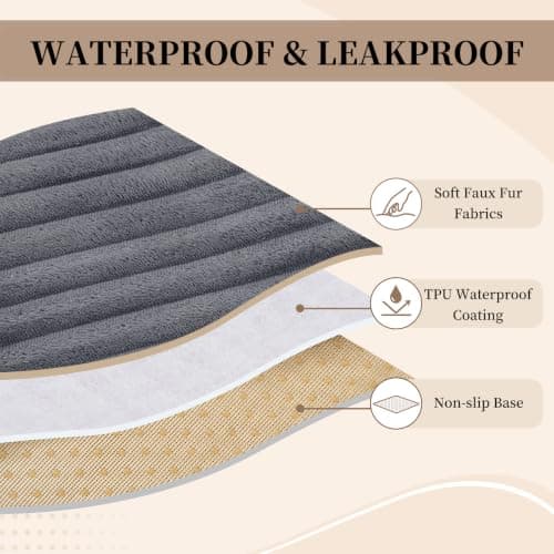 Sparaiz Sofa Covers Washable for Plush Pet Sofa w/Pillow Dark Grey 70.9" - Thumbnail 2