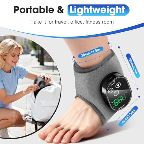 Cordless Neuropathy Foot Massager, Rechargeable Ankle Heating Pad for Pain Relief, Foot and Ankle Massage for Circulation, Suitable for Reduce Fatigue and Plantar Fasciitis, Travel & Home Use - Thumbnail 6