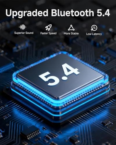 GEYILO Airplane Bluetooth 5.4 Transmitter Receiver with aptX Low Latency,Supports 2 AirPods or Headphones, 24Hr Playtime, 3.5mm AUX Wireless Audio Adapter for Home Stereo, Travel Flight, Home, Gym - Thumbnail 2