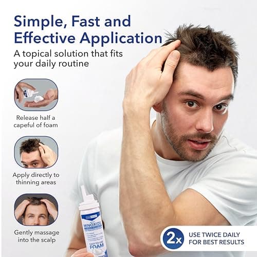 Hair Regen Minoxidil Foam for Men 5% Percent - Men's Hair Growth Treatment for Him- Topical Foaming Minoxidil for Men- Great for Hair Regrowth and Reduce Hair Loss - 6 Pack as 6 Months Supply - Thumbnail 6