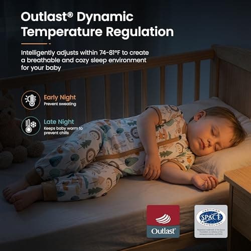 i-baby Outlast® Toddler Sleep Sack with Legs, 0.5 TOG Lightweight Muslin Baby Wearable Blanket, Walker Sleeping Sack with Outlast Temperature Regulation, Sleeping Bag with 2-Way Zipper 1-2T - Thumbnail 3