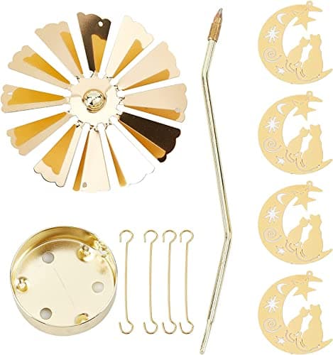 Spinning Candle Holder, Rotating Carousel Tealight Candle Holder, Unique Birthday Gift for Women, Mom, Sister, Friends, Christmas, Valentine's Day (Moon Cat) - Thumbnail 5