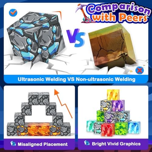 Gooidea Magnetic Blocks -150 Magnetic Building Blocks STEM Toy, Stacking Mine Magnet World Craft Cubes for Kids, Game Gift for Boys Girls Age 3-5 5-7 4-8 8-12 - Thumbnail 2