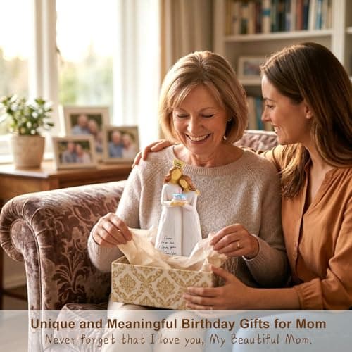 Kohehe Mom Birthday Gifts, Meaningful Birthday Gifts for Mom from Daughter, 5.5” Handmade Resin Mother Daughter Figurine, Unique Mother Birthdays Gift Ideas - Thumbnail 6