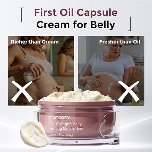 Momcozy Pro-Collagen Stretch Mark Cream - Belly Firming Moisturizer 5.29 oz - Thumbnail 4