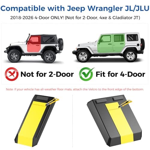 DIAMOOKY Rear Under Seat Storage for Jeep Wrangler JL JLU 2018 2019 2020 2021 2022 2023 2024 2025 2026 4-Door Accessories, Under Back Seat Organizer Tool Box (Not for 2-Door, 4xe & Gladiator JT) - Thumbnail 2