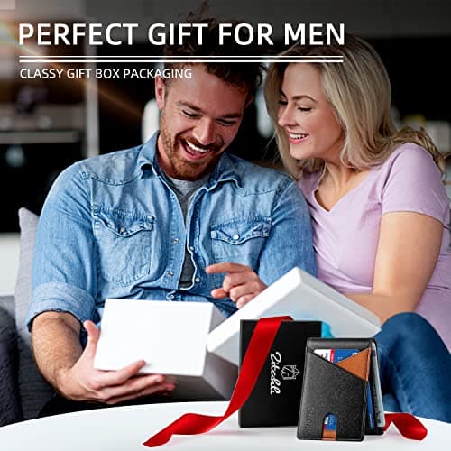 Zitahli Wallet for Men Slim 11 Credit Card Holder RFID Blocking Small Men's Wallet Bifold Minimalist Front Pocket With Mens Gifts Box - Thumbnail 6