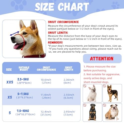 TEEMOO Dog Muzzle, Soft Muzzles for Dogs, Parrot-Shaped, Breathable Dog Mouth Guard for Biting Chewing Grooming, Allow Panting Drinking S - Thumbnail 5