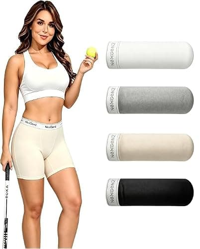 Nexgenz Women's Cotton Boxer Briefs 4-Pack Mid High Waist Anti-Chafing Underwear, No Ride-Up Boy Shorts Panties - Image 1
