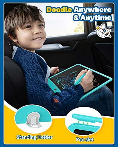 TEKFUN LCD Writing Tablet for Kids, Teen Girl Boy Gifts Ideas, Educational Toys for Boys 8 7 6 5 4 3 Year Old, Drawing Board for Kids Adults (15in Blue) - Thumbnail 5