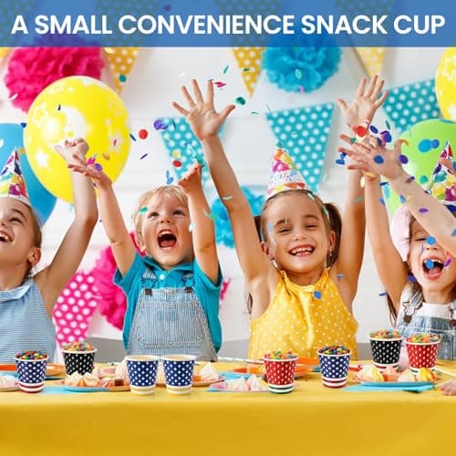 Biotakeware 300 Pack 3 oz Bathroom Paper Cups, Disposable Mouthwash Cups with 4 Mixed Designs, Small Mini Coffee Cups for Bathroom, Party, Picnic, Travel, and Events - Thumbnail 6