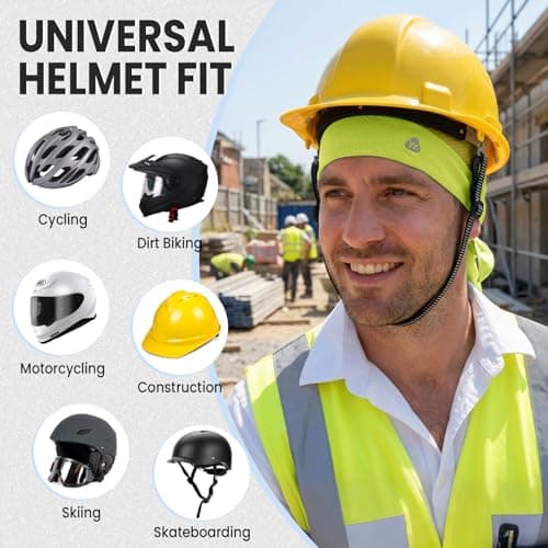 YANIKY Bandana Skull Cap with Neck Flap,Value Set Helmet Liner for Motorcycle Cycling Construction, Cooling Breathable Do Rag - Thumbnail 6