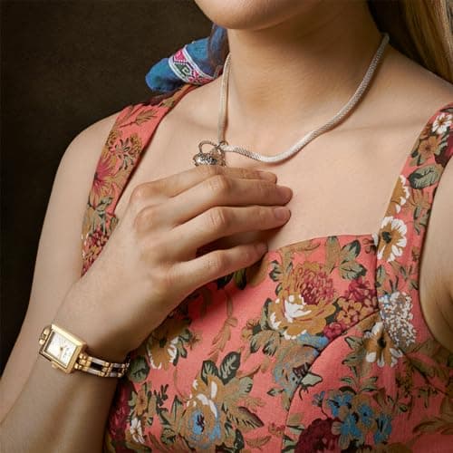 Diaofendi Small Gold Watches for Women Vintage Ladies Quartz Wrist Watches Stainless Steel Band Womens Gold Watch Luxury Bracelet Tools Included(Gold Silver) - Thumbnail 2