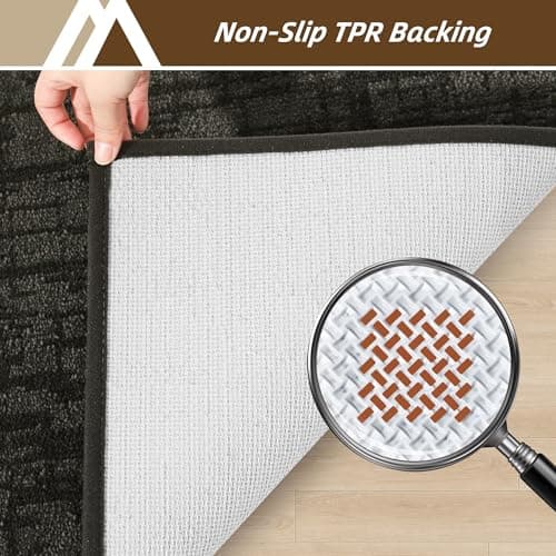 Dirt Trapper Door Mat Non-Slip Washable Entryway Rug,24"x36" Dark Grey - Thumbnail 3