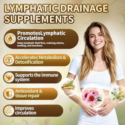 21-in-1 Liposome Lymphatic Drainage Supplements, 45 Day Supply, 4800mg Immune & Lymph System Support, 10:1 Concentrated Technology, Echinacea, Dandelion, Burdock, Bromelain, Calendula, 90 Capsules - Thumbnail 2