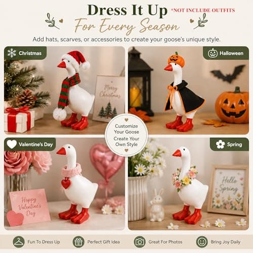 BRICKKIDS 7 inch Desk Goose Desktop Goose Gifts for Women Friends Coworkers Bosses Girlfriend Housewarming Gifts Home Office Desk Shelf Decor - Thumbnail 3