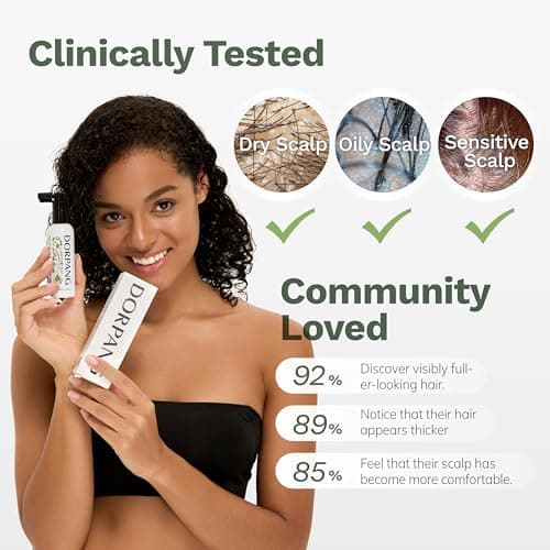 DORPANG Scalp Serum for Thinning Hair, Clinically Tested Formula with Peptides & Rosemary Oil, Non-Greasy No-Rinse Scalp Care for Men & Women, 60ml - Thumbnail 4