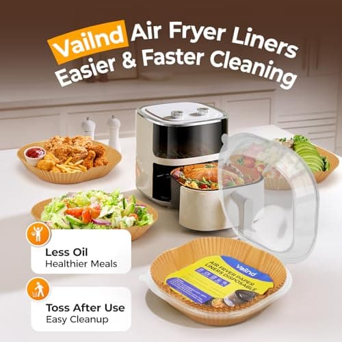 400 Pcs Air Fryer Liners Disposable, 8" Square Heavy-Duty Parchment Paper for 5-8 qt Airfryer Basket, Non-Stick & Grease-Proof Baking Liner for Oven Pan - Thumbnail 6