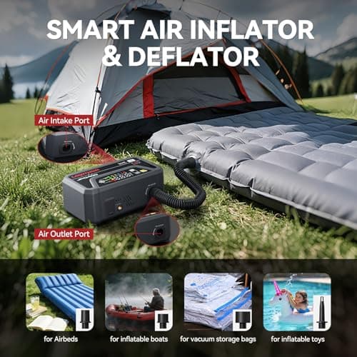 LOKITHOR JPD400 Jump Starter with Air Compressor and Deflator, 3000A Car Battery Jump Starter (9.0L Gas/7.0L Diesel) Jump Box with 150PSI Tire Inflator, 10000mAh Power Bank, LED Light, Jumper Cables - Thumbnail 4