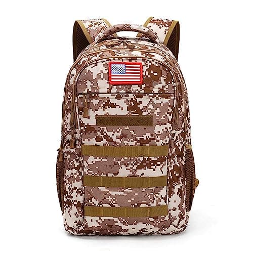 outdoor plus Camo Backpack,Military Boys Backpacks for School,40L Army Bookbag with USB Charging Port Waterproof - Image 1
