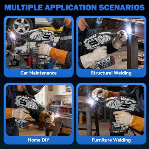 PROTMEX Portable Display Handheld Welder - 110V Portable Welder Machine IGBT Inverter with 5 Adjustable Currents, ARC Welder Gun Fits 3/32"-1/8" Welding Rods for Repair, DIY, Home Projects - Thumbnail 6