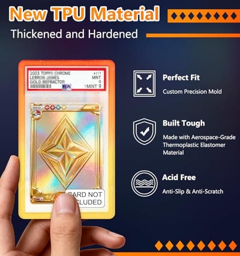 RCPLAGA PSA Slab Bumper: 3 Pack TPU Slab Protector Bumper Guard for PSA Graded Cards ONLY | Limited Edition Gradient Slab Edge Protector - Thumbnail 5