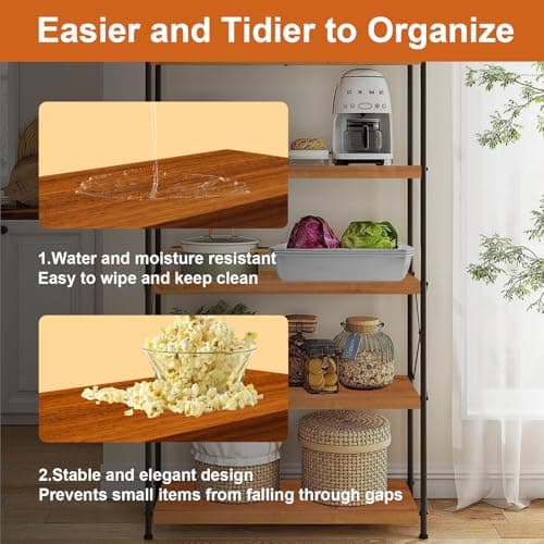 Demine 4 Pack Wire Shelf Liners, 24x12 Inch Thick Waterproof Wood Grain PVC Covers for Wire Shelving, Non-Slip & Easy to Clean Shelf Mats for Pantry, Closet, Kitchen, Bathroom - Thumbnail 6