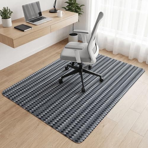 Carvapet Office Chair Mat for Hardwood Floor, 36x48 Inch Heavy Duty Floor Protector, Non Slip Desk Chair Mat for Rolling Computer Gaming Chairs, Easy to Clean Diamond Pattern - Image 1