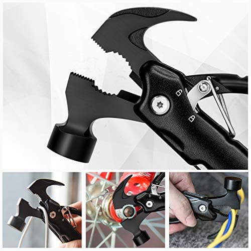 BIIB Gifts for Men, 12 in 1 Hammer Multitool, Anniversary Birthday Gifts for Men, Fathers Day Mens Gifts for Dad Husband, Dad Gifts for Mens Who Have Everything, Camping Essentials Survival Gear Tool - Thumbnail 6