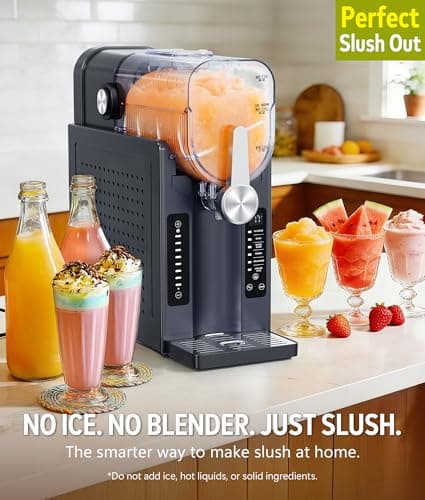 BKPPM Slushie Machine: No Ice Needed Slushy Machine for Home, 6 Preset, Real-Time Temp Display, Auto-Clean | Frozen Margaritas, Cocktails, Frappés, Ice Cream, Smoothies, Milkshakes,Summer Parties - Thumbnail 3
