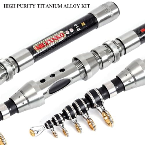 Telescopic Fishing Rod and Reel Combination, 240 Cm Carbon Fiber Rod, Adult Foldable Fishing Rod Suitable for Freshwater and Salt Water - Thumbnail 5